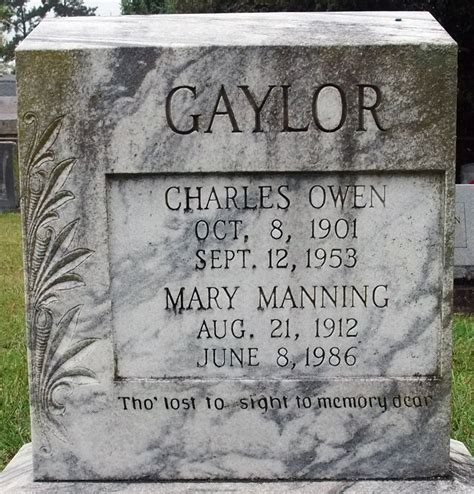 Mary Mariza Manning Gaylor 1912 1986 Find A Grave Memorial