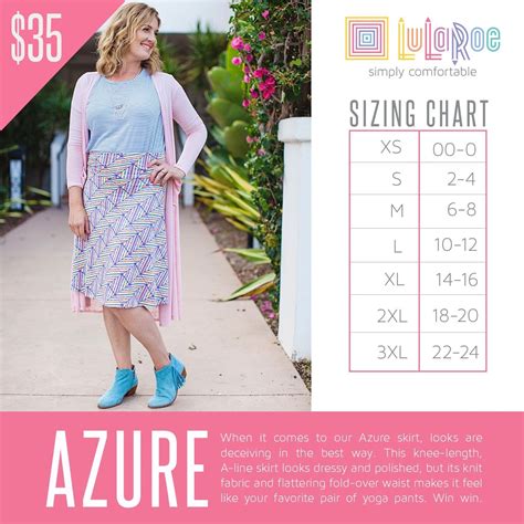 2016 Lularoe Azure Size Chart Lularoe Azure Sizing Lularoe Sizing