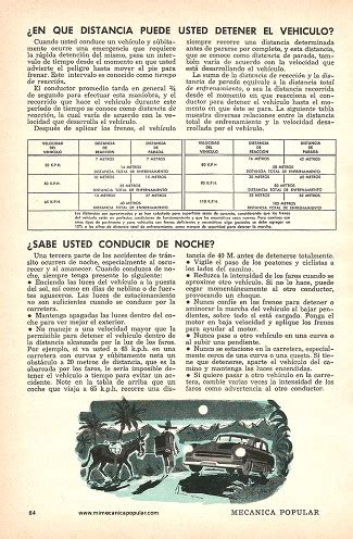 Automovilismo Conduzca con Cuidado Noviembre 1957 Mi Mecánica Popular