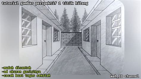 Gambar Persektif 1 Titik Hilang Perspective Drawing Gambar Rumah