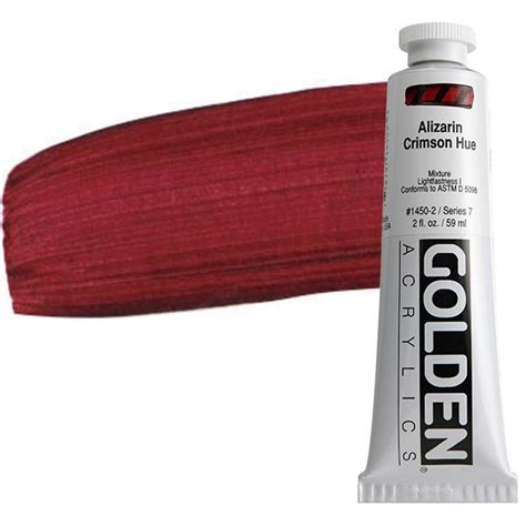 GOLDEN Heavy Body Acrylics Alizarin Crimson Hue 2oz Tube Jerry S