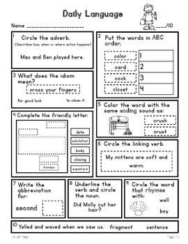 Daily Language Term 4 Daily Oral Language Daily Language Review