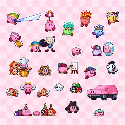 Kirby Copy Abilities Rpixelart