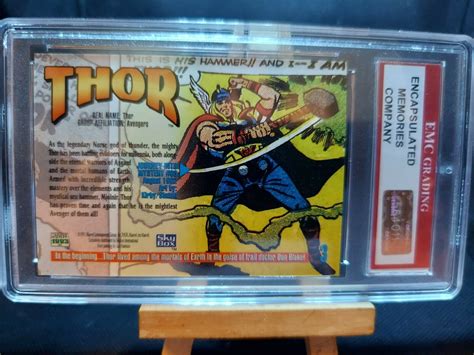 Mavin Thor Marvel Masterpieces Card Emc Graded Vintage Skybox