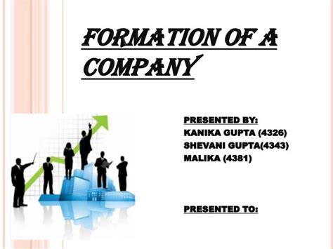 Formation Of A Company