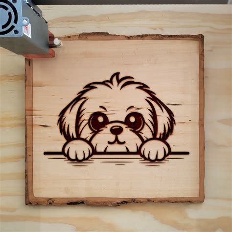 Shih Tzu Peek SVG Graphic for Cricut, Silhouette, Laser Cutting