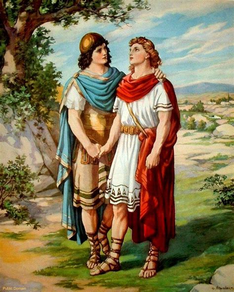 David And Jonathan In Bible Drawings By Otto Semler