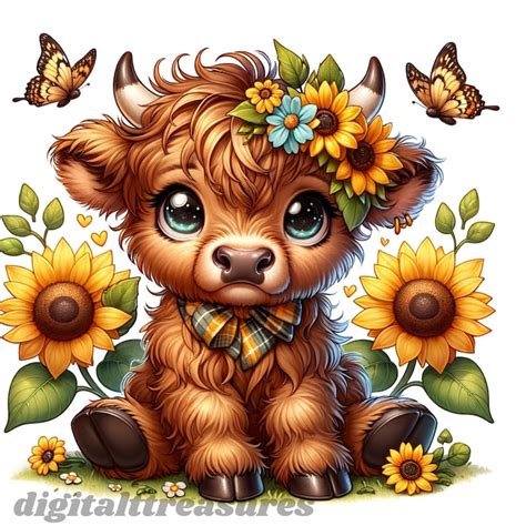 Chatgpt Dall E Prompts For Highland Cow With Sunflowers