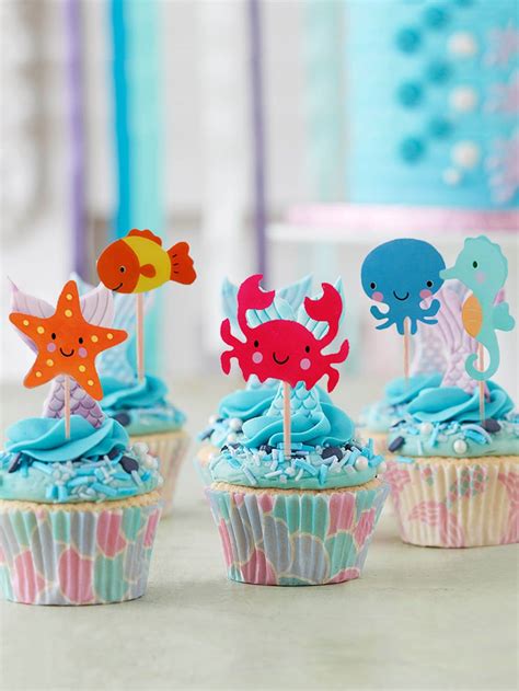 Let S Go Fishing Dessert Cupcake Toppers Fish Themed Birthday