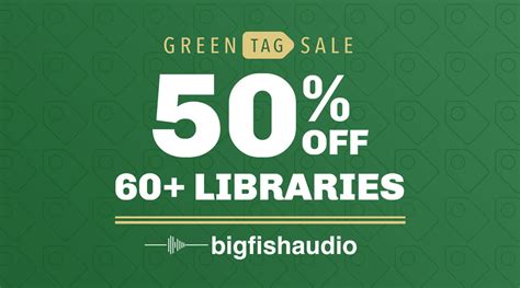 Big Fish Audio Green Tag Sale 50 Off Loops Instruments Big Fish