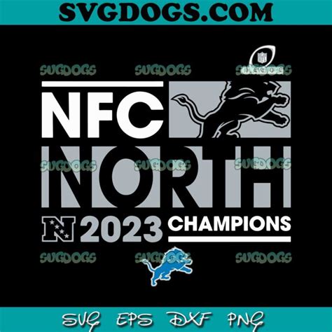 Nfc North 2023 Champions Detroit Lions Svg