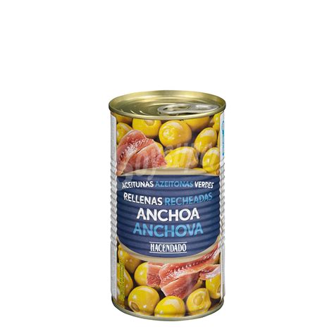 Hacendado Aceituna Rellena Anchoa Lata 350 G Escurrido 150 G