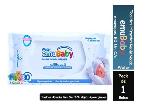 Toallitas Húmedas Emubaby Water Premium 80 Un Cuotas sin interés