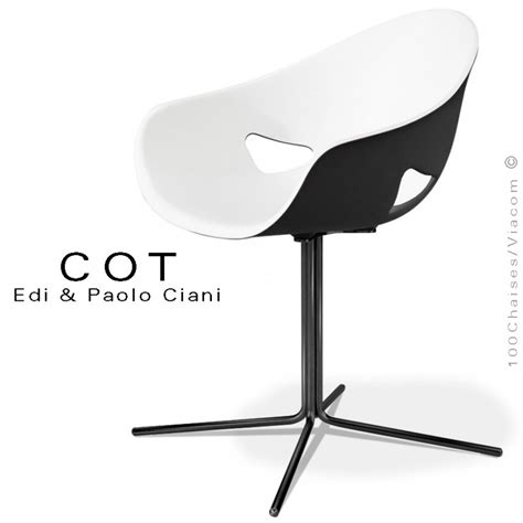 Fauteuil Design COT Assise Coque Plastique Couleur Deux Tons Fixe Ou