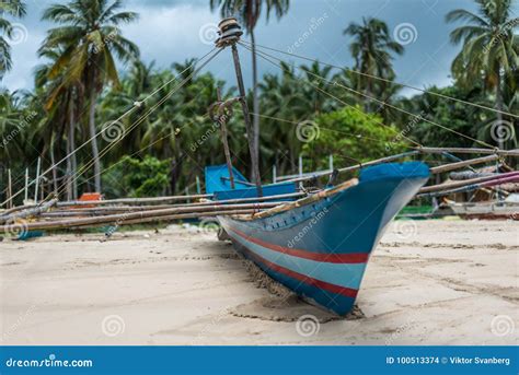 A Traditional Philippine Fishing Boat Stock Photo Image Of