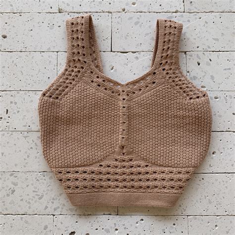 Cropped Modal Detalhe Pontos Vazados Nude Dondoca Moda Feminina