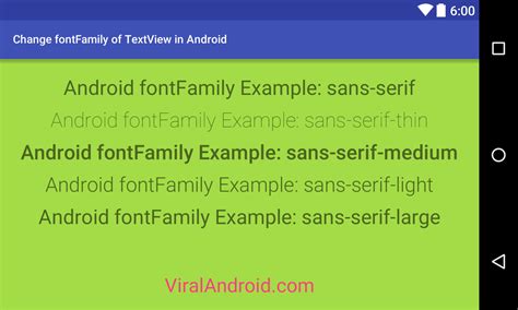 How to Change fontFamily of Android TextView | Viral Android ...