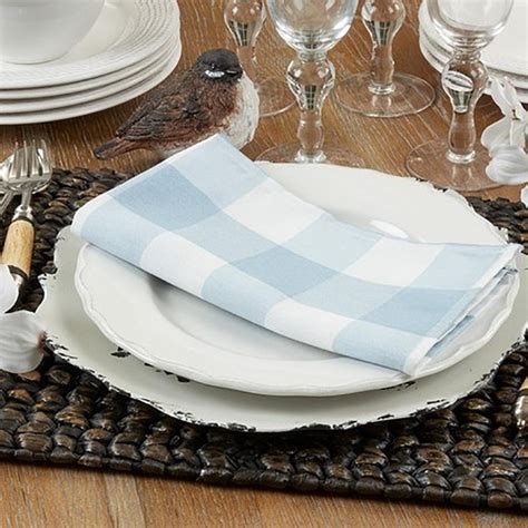 Fennco Styles Buffalo Plaid Checkered Classic Cotton Blend Tabletop