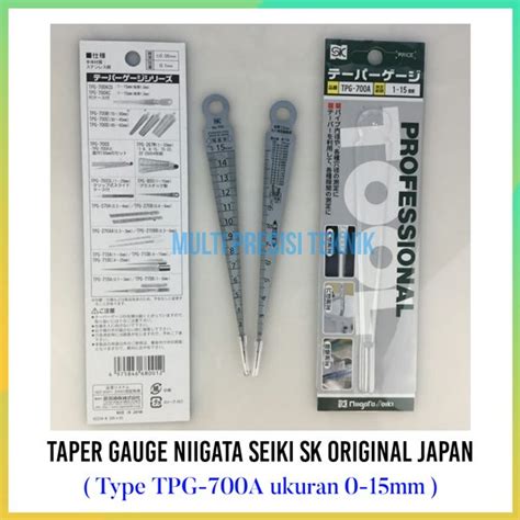 Jual Taper Gauge Niigata Seiki Sk Tpg A Original Japan Di Lapak