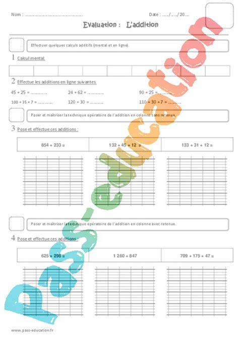 Evaluation Calculs Ce Cycle Bilan Et Controle Corrig Pass