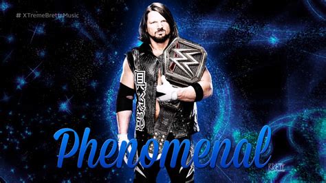 WWE Phenomenal ITunes Release By CFO AJ Styles Theme Song YouTube