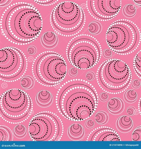 Background Pink With Circles And Dots Stock Vector Illustration Of