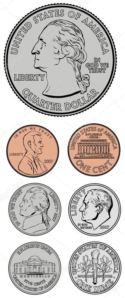 Quarter Dime Nickel and Penny — Stock Photo © createfirst #3640572