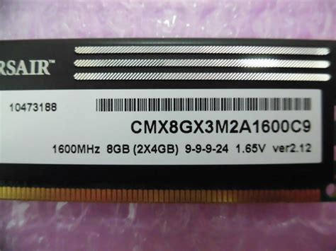 ヤフオク! - CORSAIR (CMX8GX3M2A1600C9) PC3-12800 (DDR3-16...