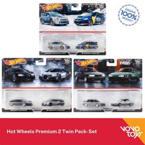 Jual Hot Wheels Premium Twin Pack Subaru Bugatti Nissan Set Hotwheels Jakarta Pusat Vovo
