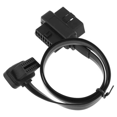 Obd Ii Obd2 90 Degrees 16 Pin Male To Double 16pin Female Connector Cable Adapter With 58cm Line