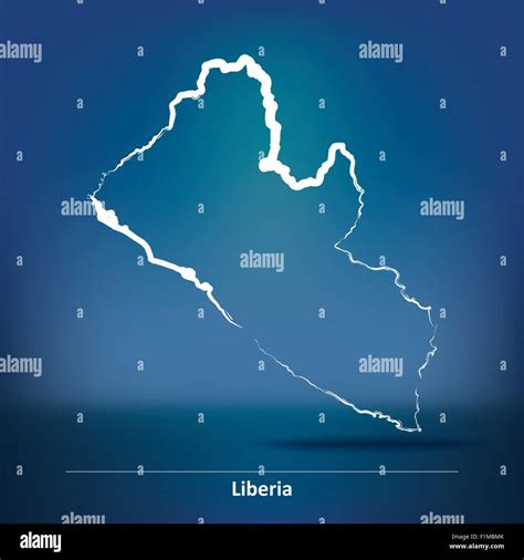 Doodle Map Of Liberia Vector Illustration Stock Vector Image Art