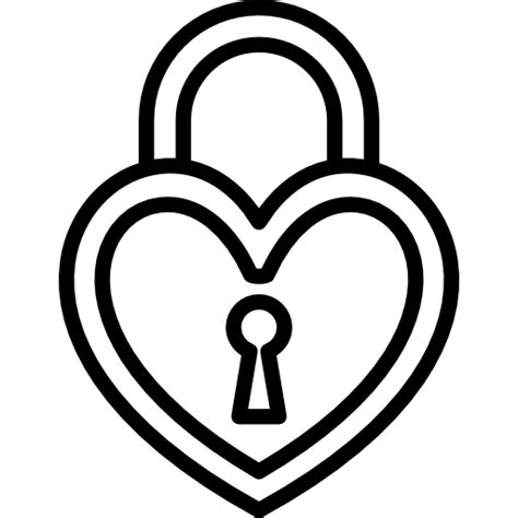 Heart Shaped Padlock Icon