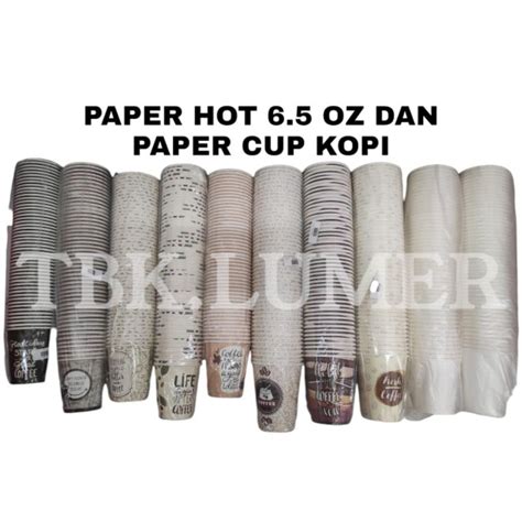 Jual Paper Hot Oz Dan Paper Cup Kopi Isi Pcs Shopee Indonesia