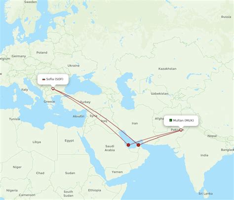 Flights From Sofia To Multan Sof To Mux Flight Routes