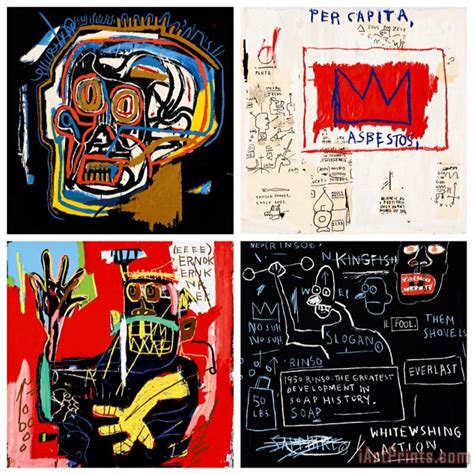 Jean Michel Basquiat Untitled Four Prints Painting Untitled Four