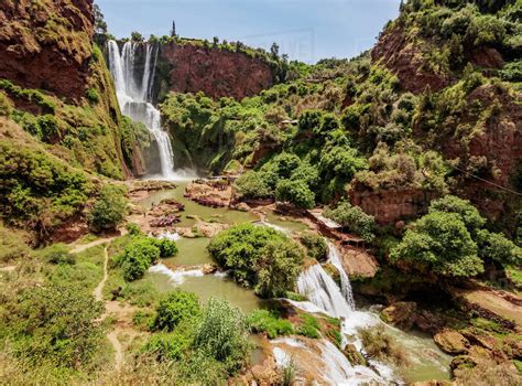 Ouzoud Falls Near The Middle Atlas Village Of Tanaghmeilt Elevated