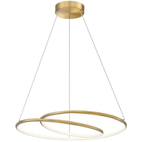 Dainolite Gabriel 1 Light Dimmable Integrated LED Aged Brass Statement