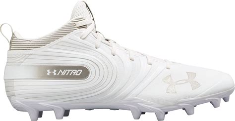 New Mens Under Armour Nitro Mid Mc Football Cleats White Sz M