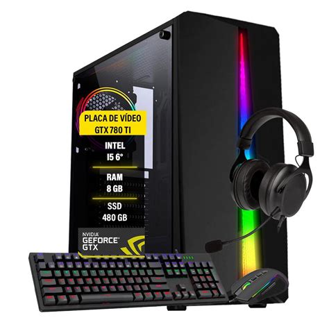 PC Gamer I5 8GB DDR4 GTX Ti 780 SSD 480GB KaBuM