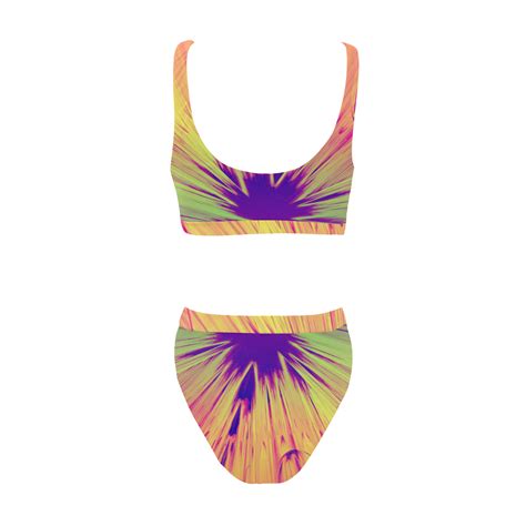 Splat Sport Top High Waisted Bikini Swimsuit Model S Id D