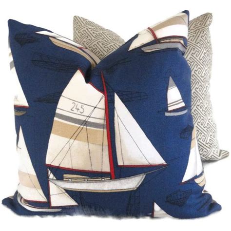 Blue Sailboat Decorative Pillow Cover Square Eurosham And Lumbar