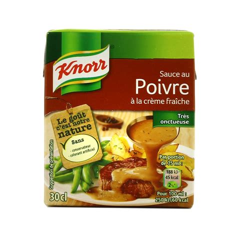 Livraison à domicile Knorr Sauce au poivre à la crème fraîche 30cl