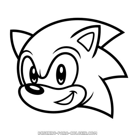 Desenho Da Cabeça Do Sonic - Desenhos de Sonic para colorir | Desenho Para Colorir