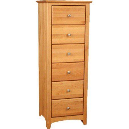 Inch Alder Shaker Drawer Lingerie Chest Color Unfinished Wood