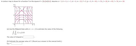 Solved A Contour Map Is Shown For A Function F On The Square Chegg