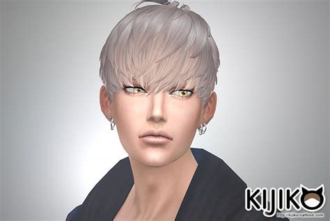 Silver Fringe Hair For Male For The Sims 4 Sims 4 Sims Peinados