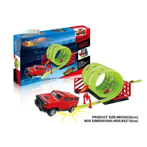 Simulation Hot Wheel High Speed Racing Track Cars 2 X 360 Degrees Spin Line Powerful Spin Way