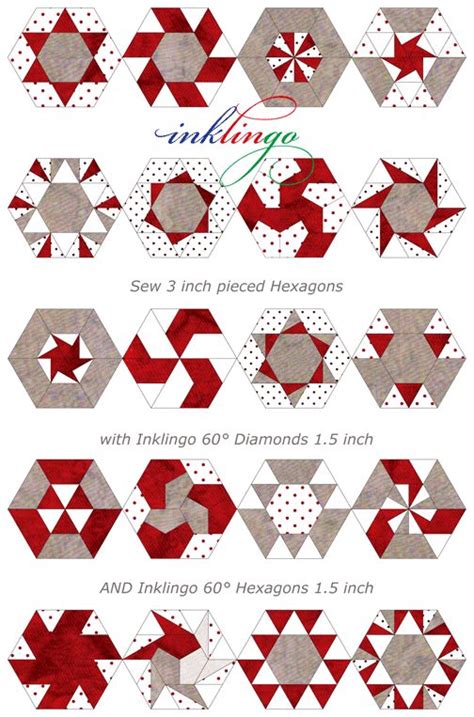 Add Hexagons To The New Inklingo Diamonds Hexagon Quilt Hexagon