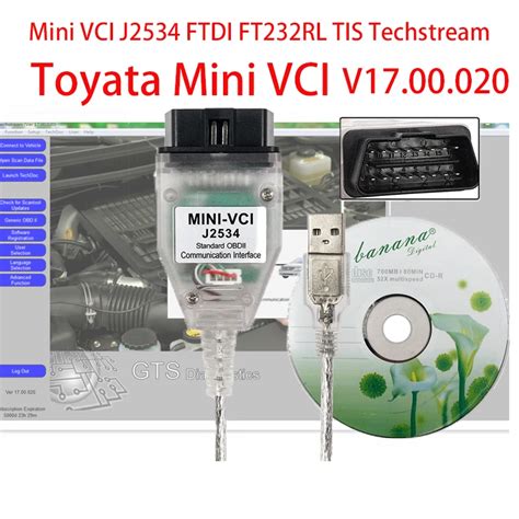 2022 Newly Mini Vci For Toyota Tis Techstream V17 00 020 Ftdi Ft232rl