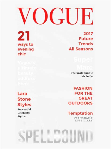 Vogue Magazine Cover Template Photoshop Magazine Cover Vogue Template